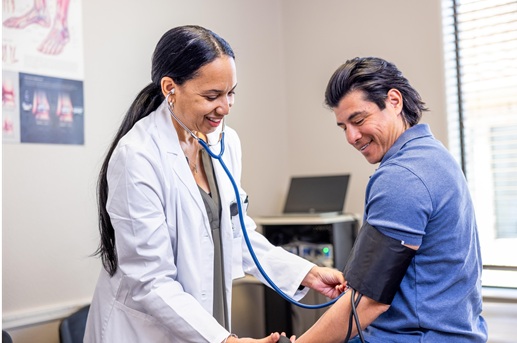 Primary care provider discussing preventive care benefits