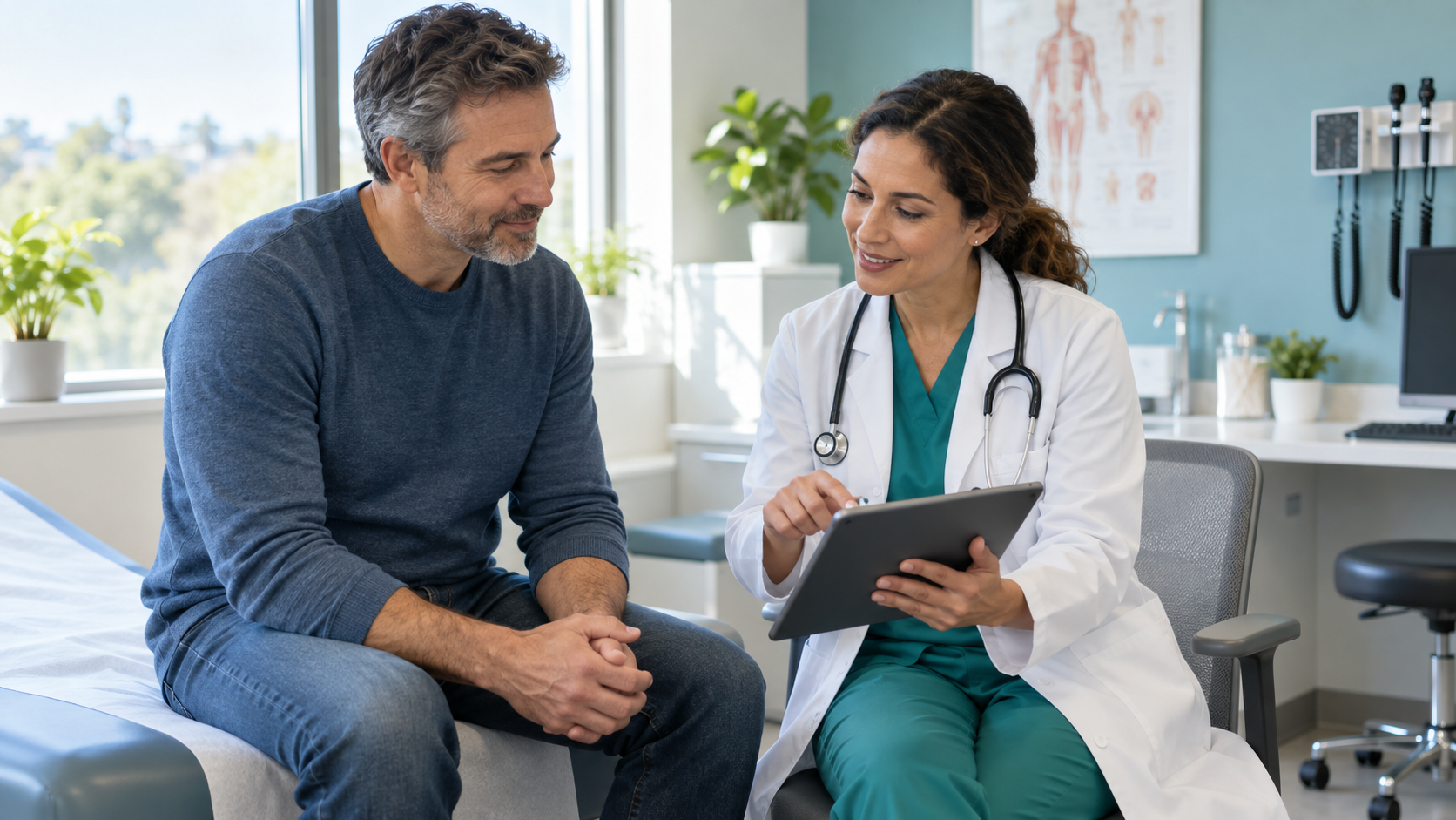 blood tests at an annual physical consultation at Evolve Health Partners