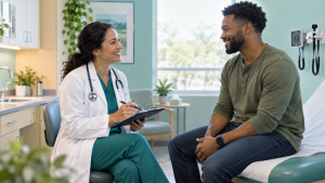 Healthy adult establishing care with a primary care clinician before getting sick